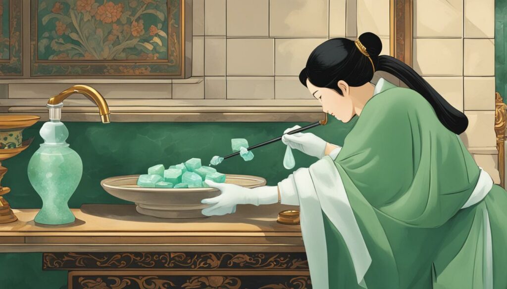 Cleaning jade stones