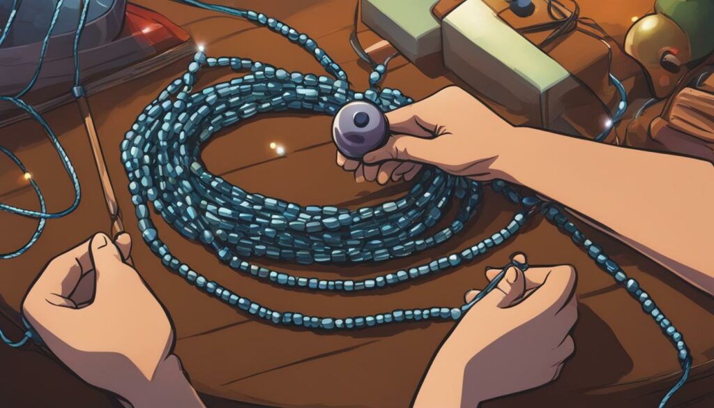 Preparing elastic cord for bracelet making