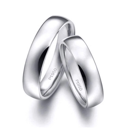 Solid 950 Platinum Band Rings