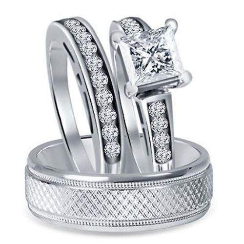 Wedding Trio Ring Sets for Men for Women