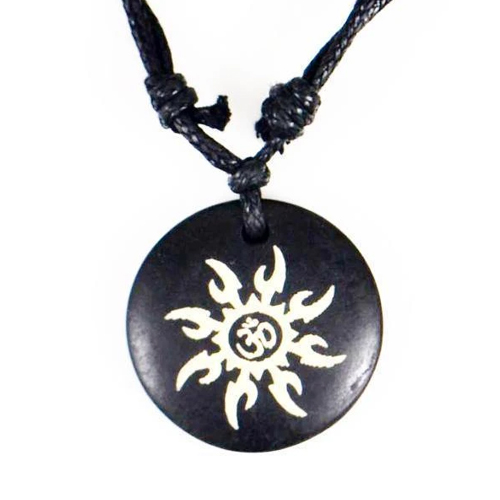 Yak Bone Amulet Pendant Necklace