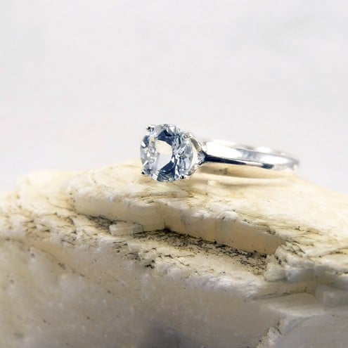 Aquamarine Diamond Engagement Rings