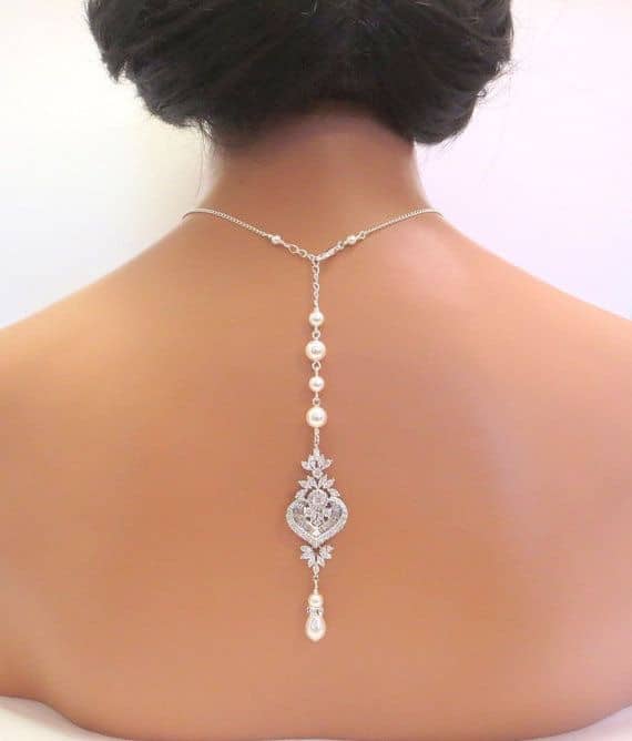 Backdrop Bridal Jewellery Necklace Pearl