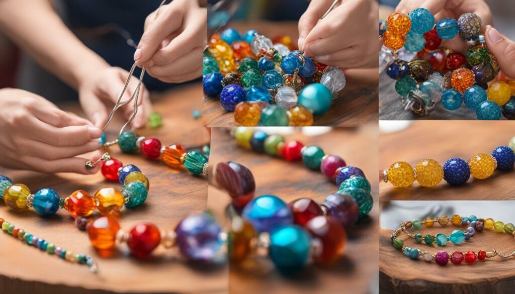 beaded necklace making