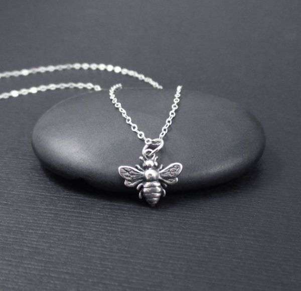 Bee Silver Necklace