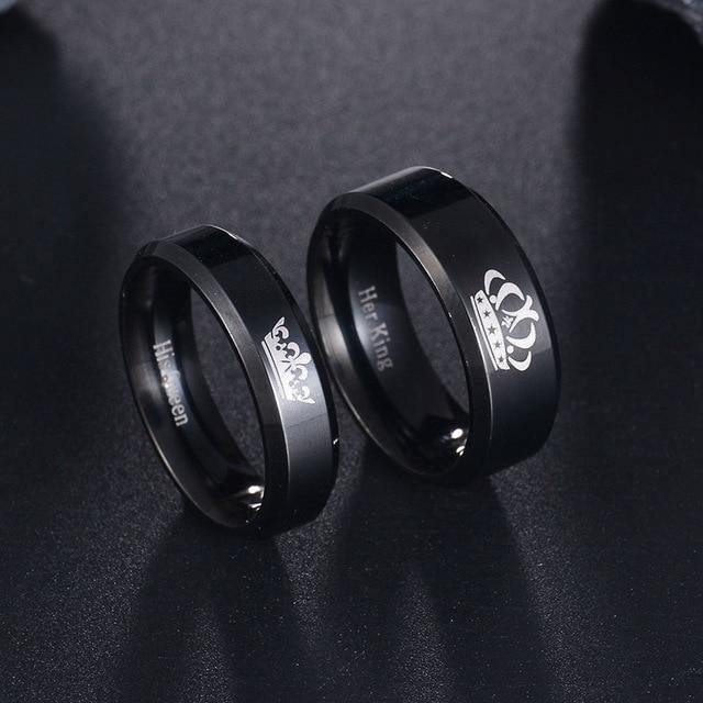 black his and her rings