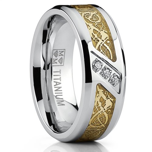 Bonndorf Men'S Titanium Wedding Ring Engagement Band