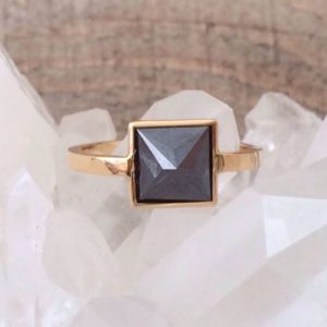 Carbonado Black Diamond Ring