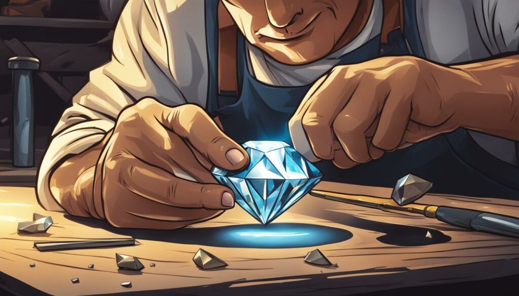 chipped diamond