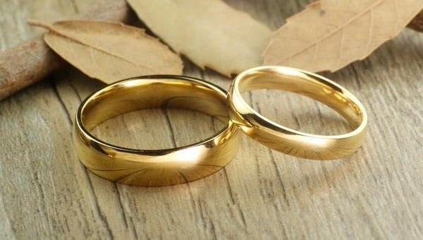 Couples Rings Set Gold