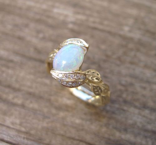 Crystal Opal Engagement Rings