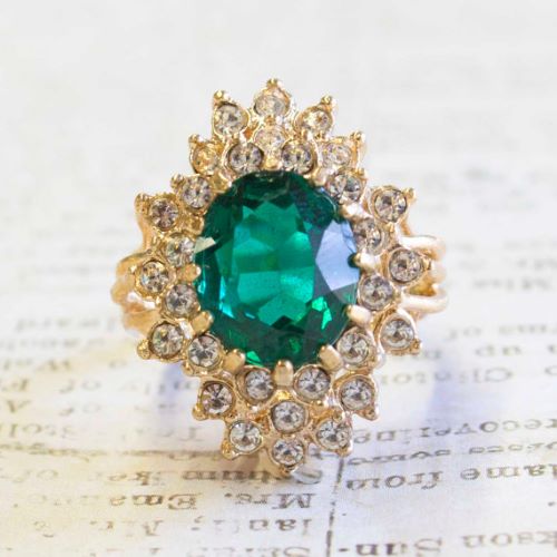 Emerald Rings In Gold
