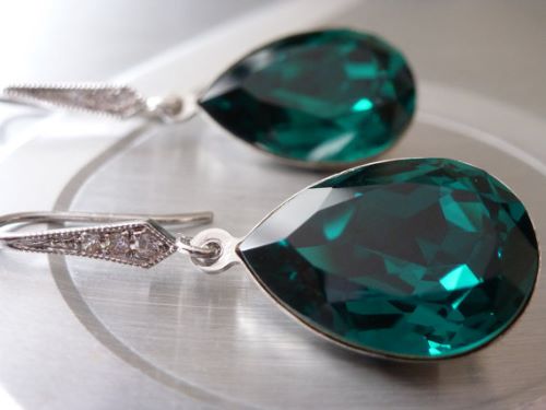 Emerald Swarovski Earrings