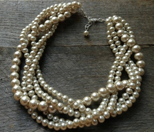 Etsy Coin Pearl Necklace