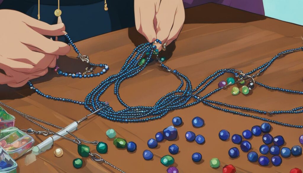 fixing a broken string necklace