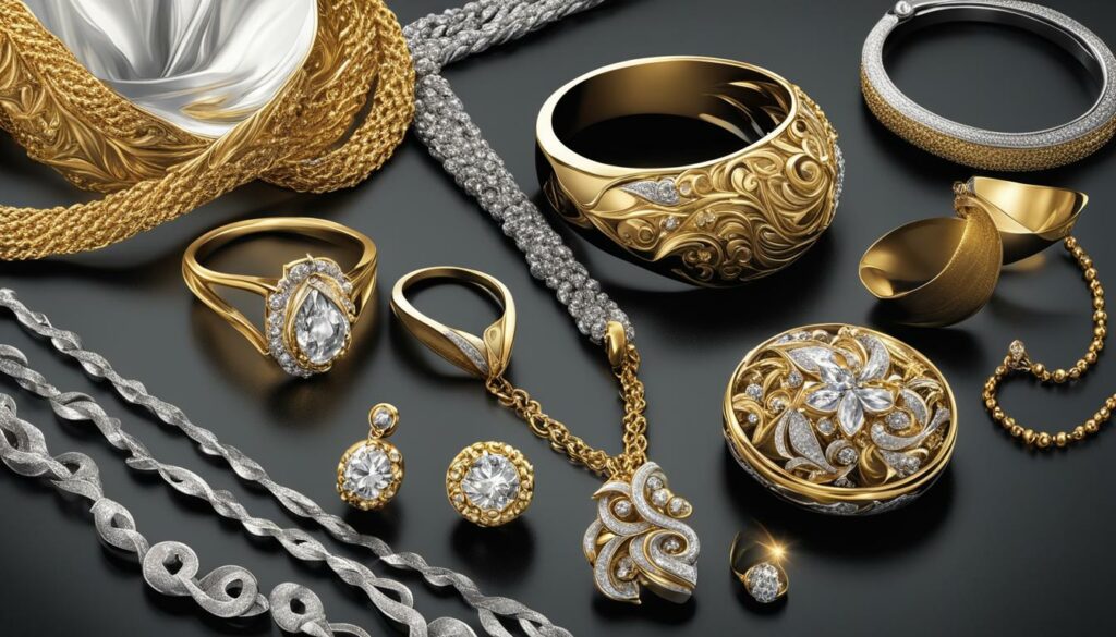 gold and silver jewelry