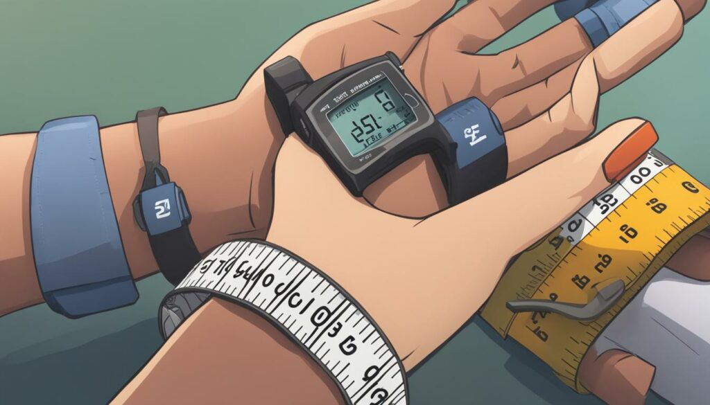 measuring wrist size for heart rate monitors