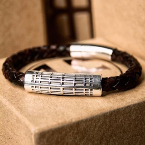 Mens Leather And Silver Bracelets Uk