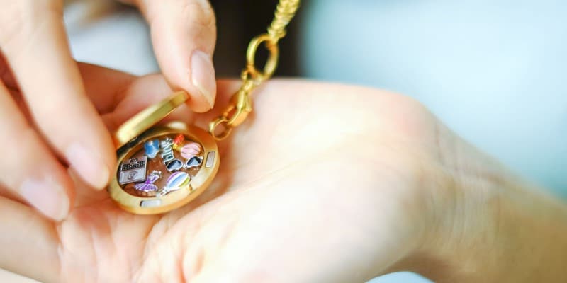 Children's Necklaces: Sterling Silver Locket Necklaces with Pink/Blue –  Baby Jewels