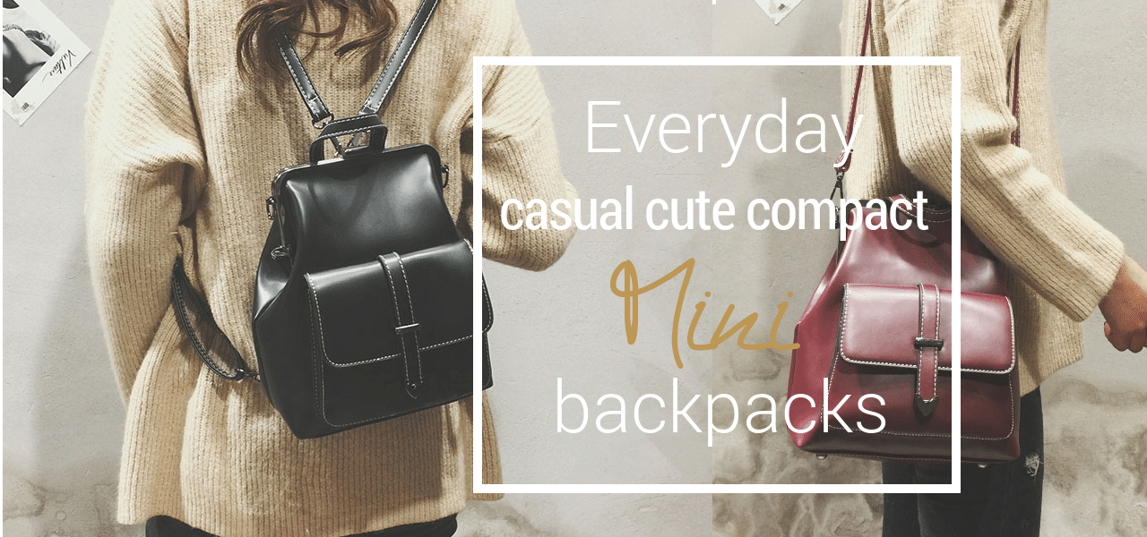 Women Mini Backpack Fashion Casual Flower Print PU Pack Purse
