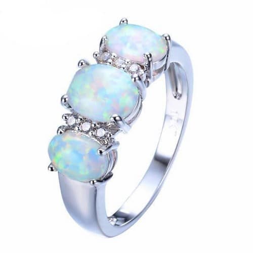 Opal Engagement Rings Rose Gold