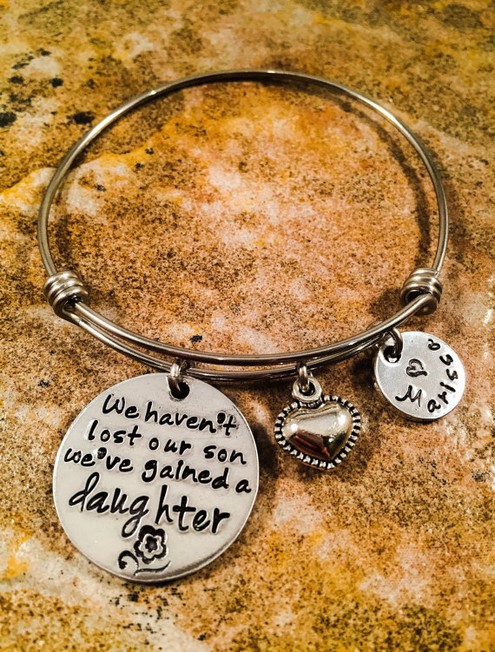 Personalized Daughter In Law Bracelet