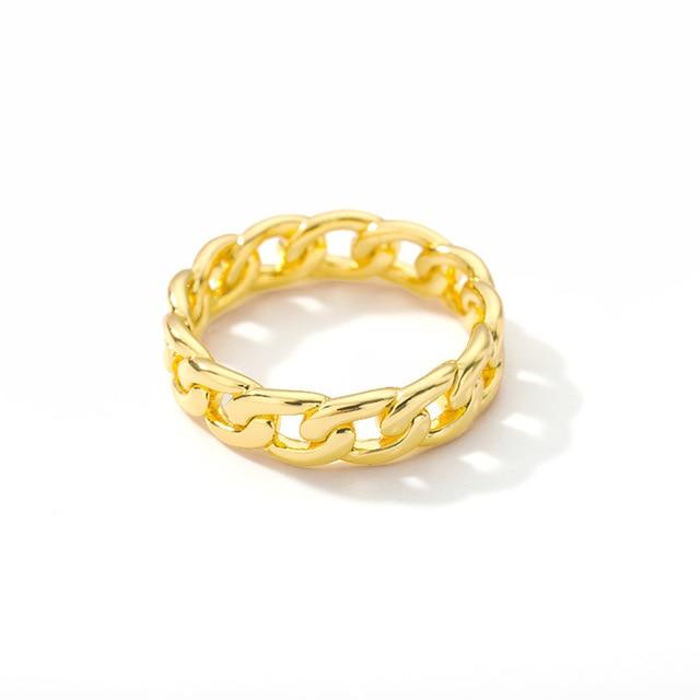 Delicate Stainless Steel Chain Ring