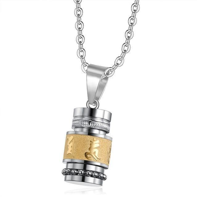 Stainless Steel Buddhism Necklace