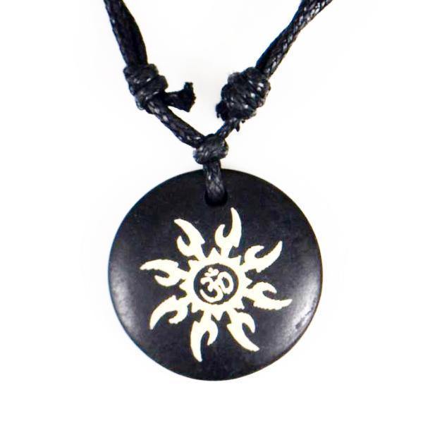 Yak Bone Amulet Pendant Necklace