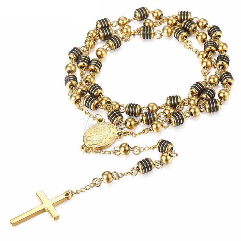 Jesus Christ Resurrection Rosary Cross Necklace