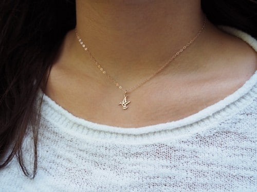 Rose Gold Initial Necklaces