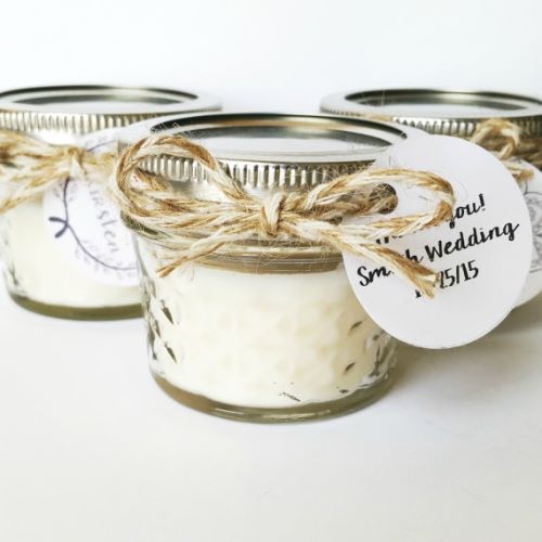 Rustic Mason Jar gifts for Wedding Guests