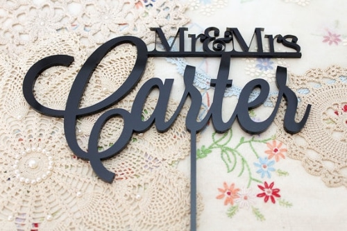 Shabby Chic Wedding Cake Toppers