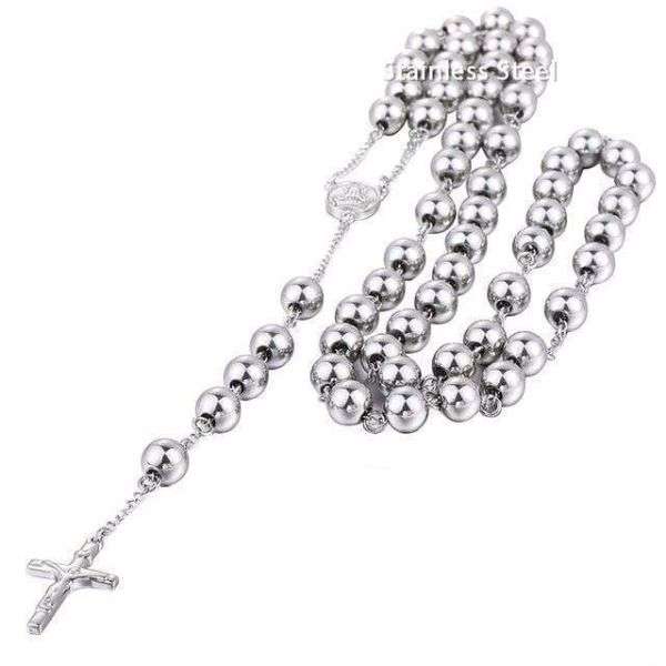 Silver Rosary Necklace