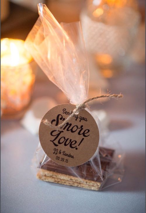 Smores Wedding Favors with Tags for Guests