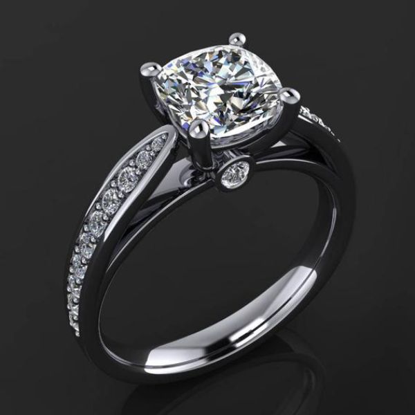 Vintage Princess Cut Engagement Ring
