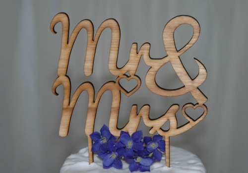 Wooden Wedding Toppers
